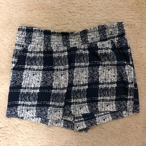Blue check shorts
